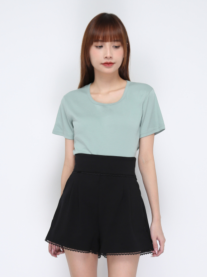 Round Neck Plain Top 21012
