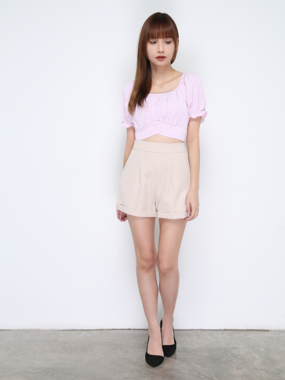Square Neck Puff Sleeve Top 21048
