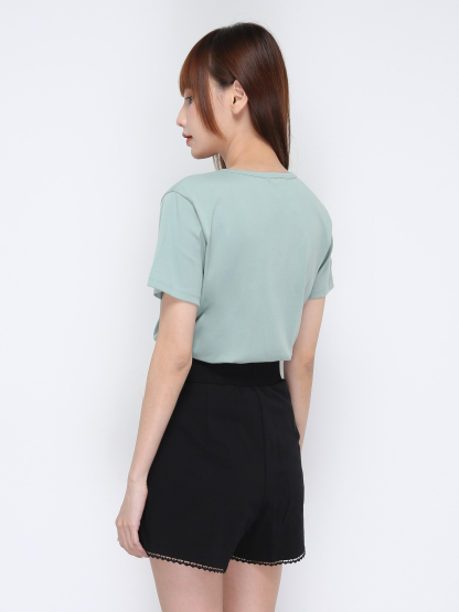 Round Neck Plain Top 21012