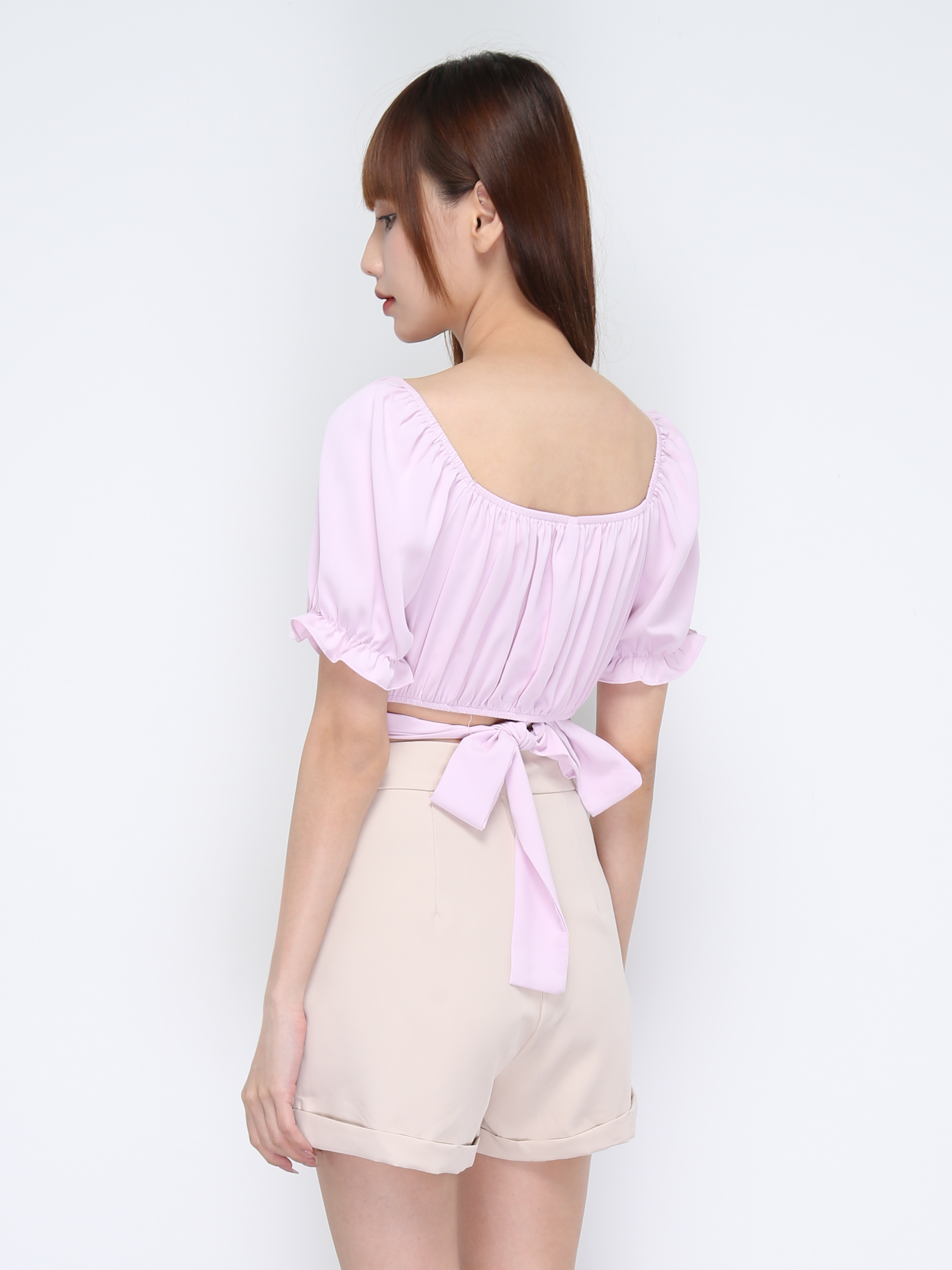 Square Neck Puff Sleeve Top 21048