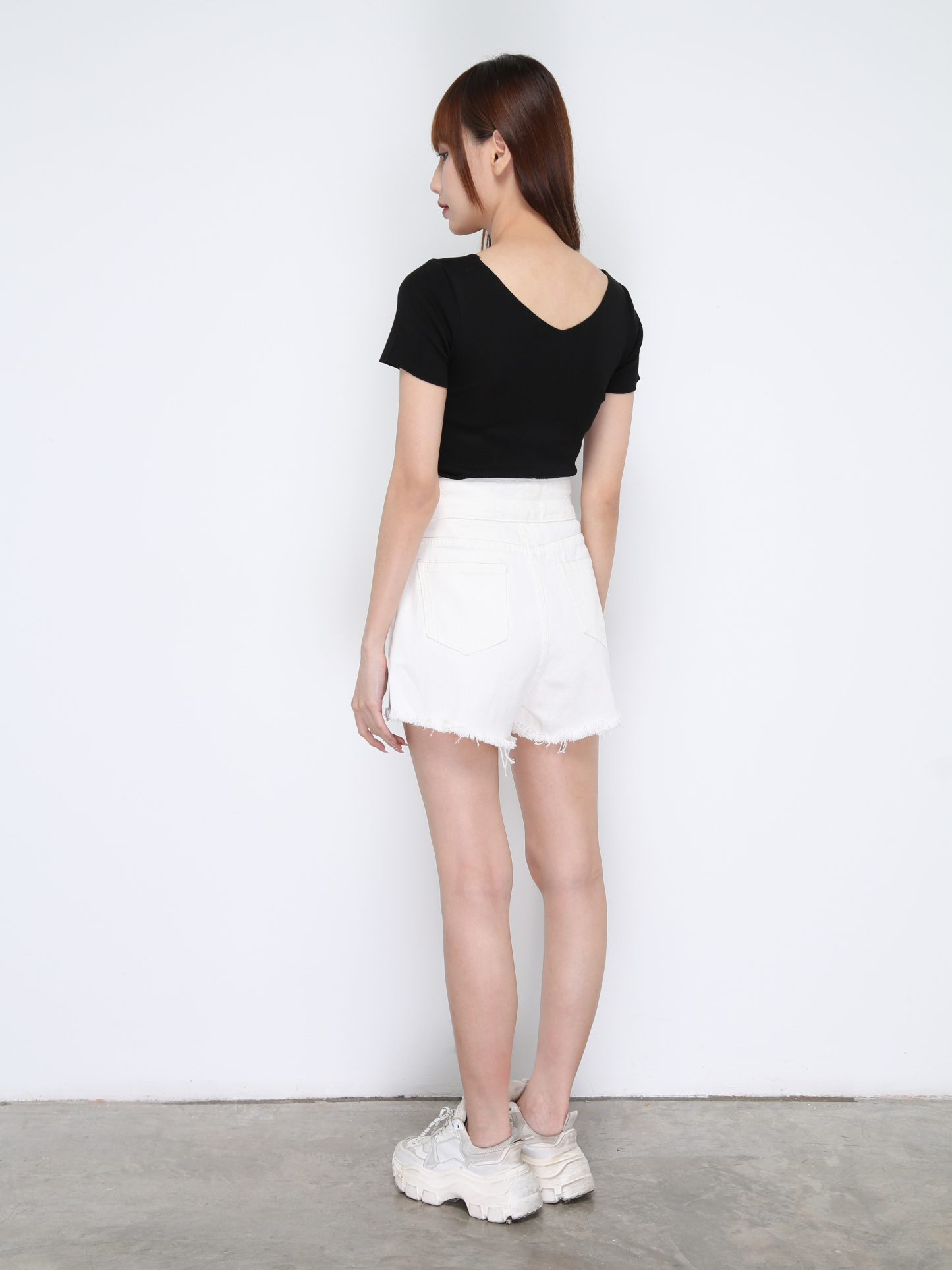 Knitted V Neck Twist Top 21119