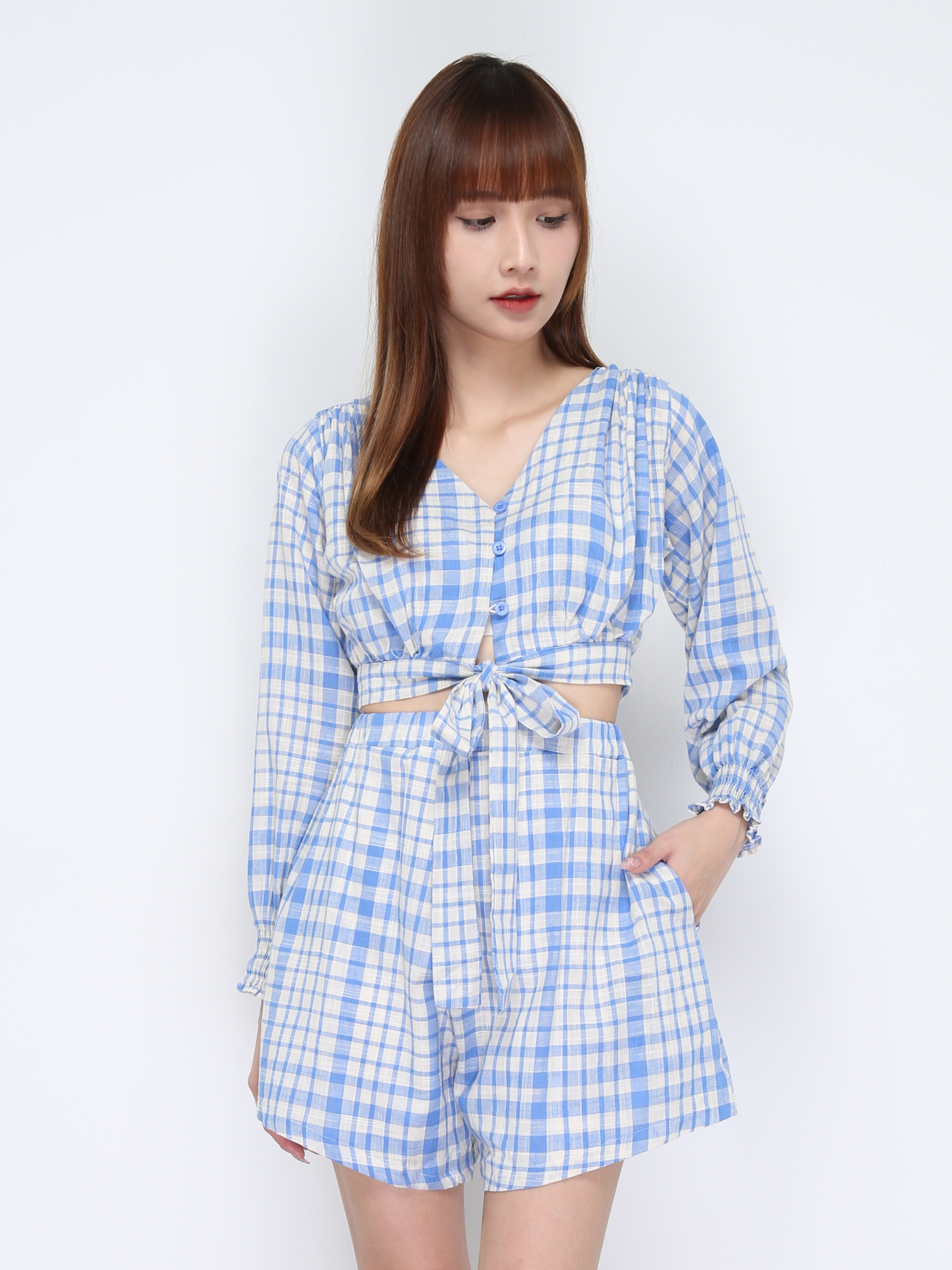 Checker Front Tie Up Set 20935