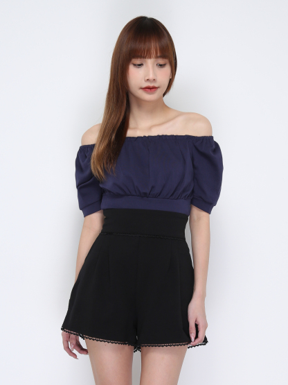 Square Neck Pleated Top 21114