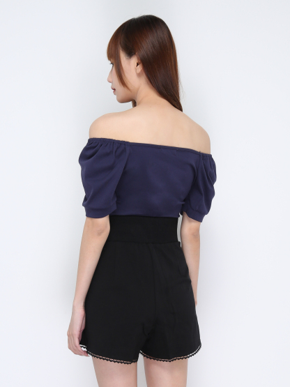 Square Neck Pleated Top 21114