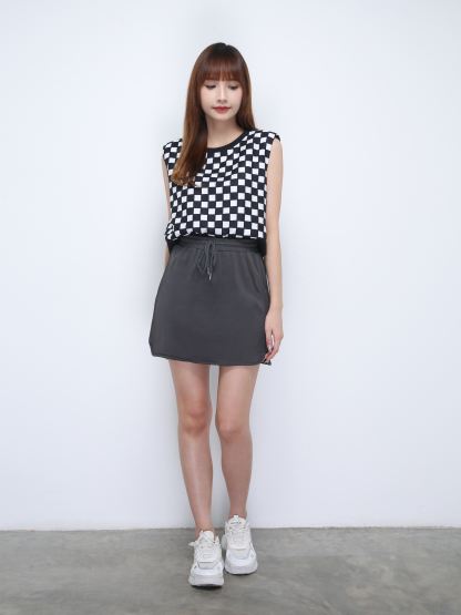 Checker Sleeveless Top 21929