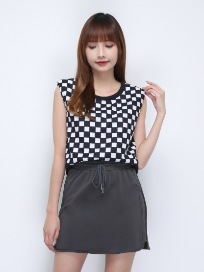 Checker Sleeveless Top 21929