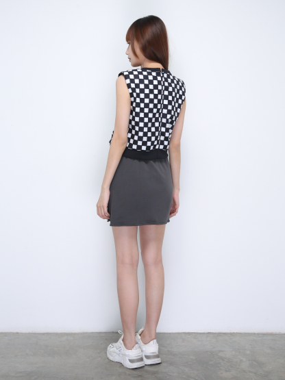Checker Sleeveless Top 21929