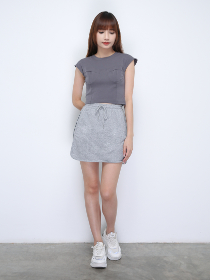 Sport Wear Waist Drawstring Skirt 21867