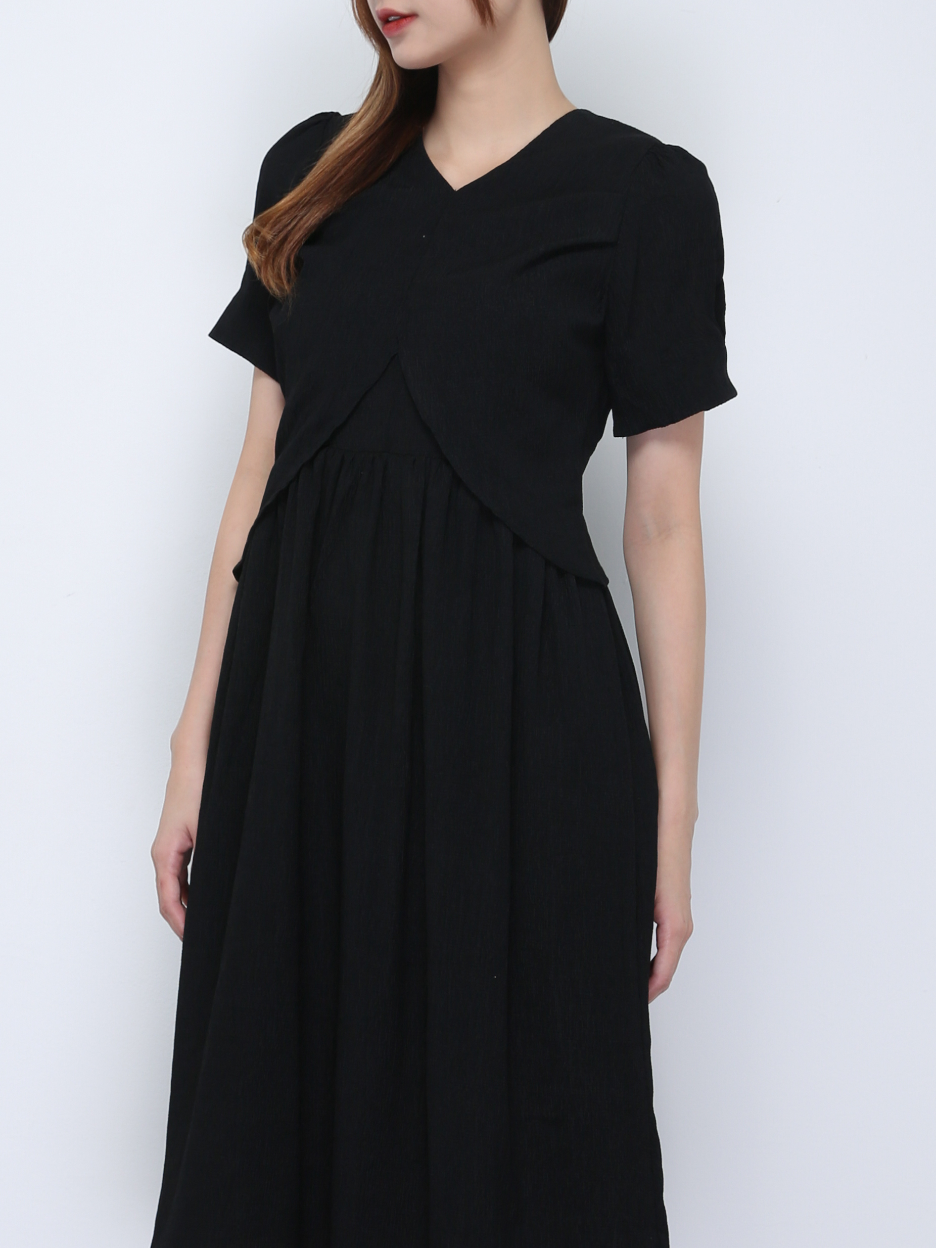 Fake Two Piece V Neck Dress 21747