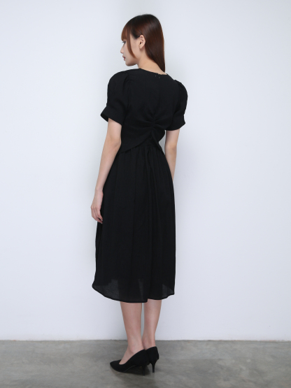 Fake Two Piece V Neck Dress 21747