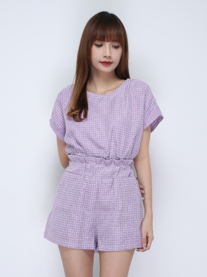 Checker Waist Stretchable Set 21949