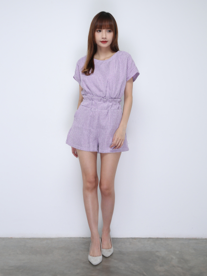Checker Waist Stretchable Set 21949