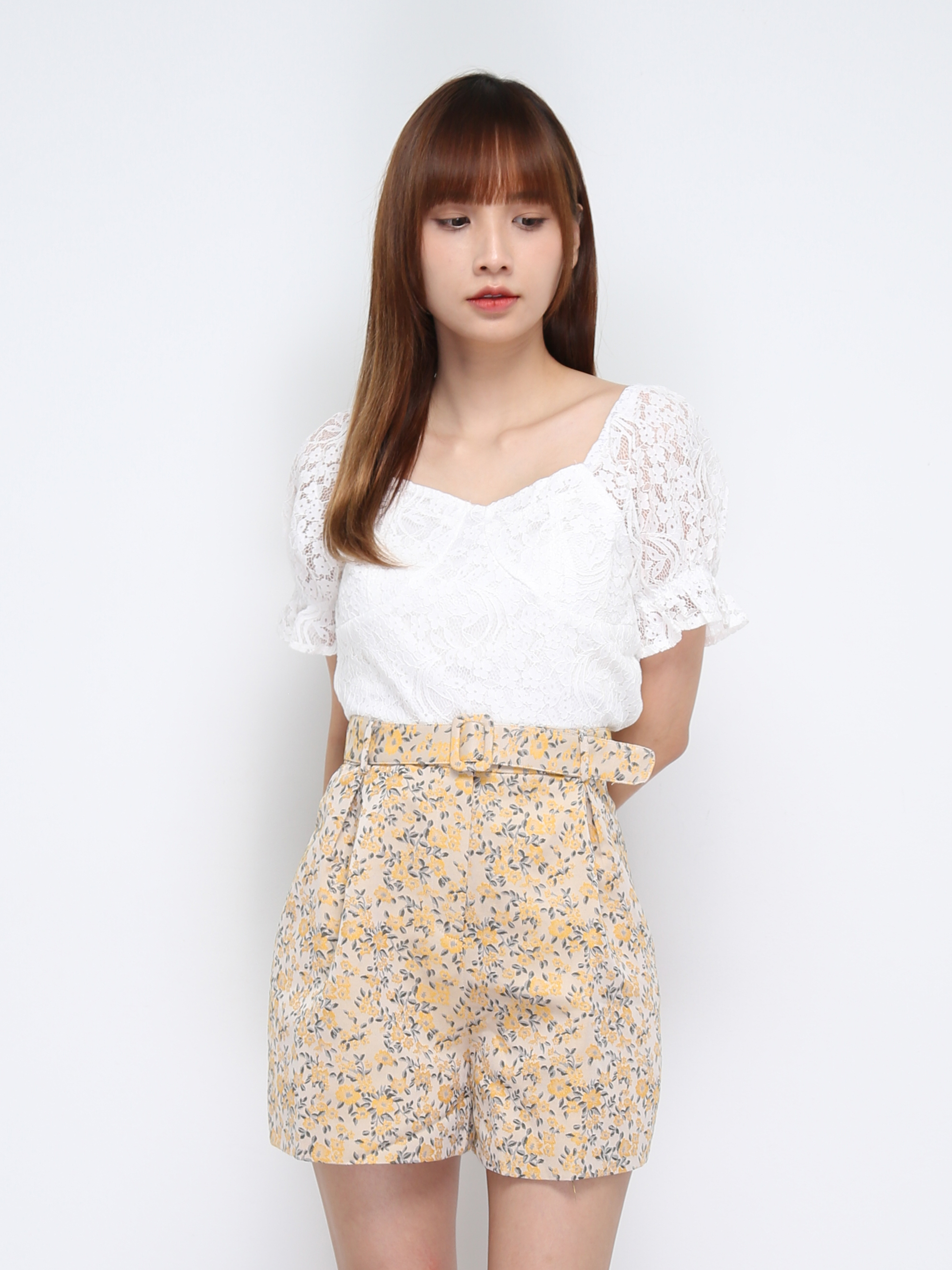 Sweetheart Neckline Lace Top 21178