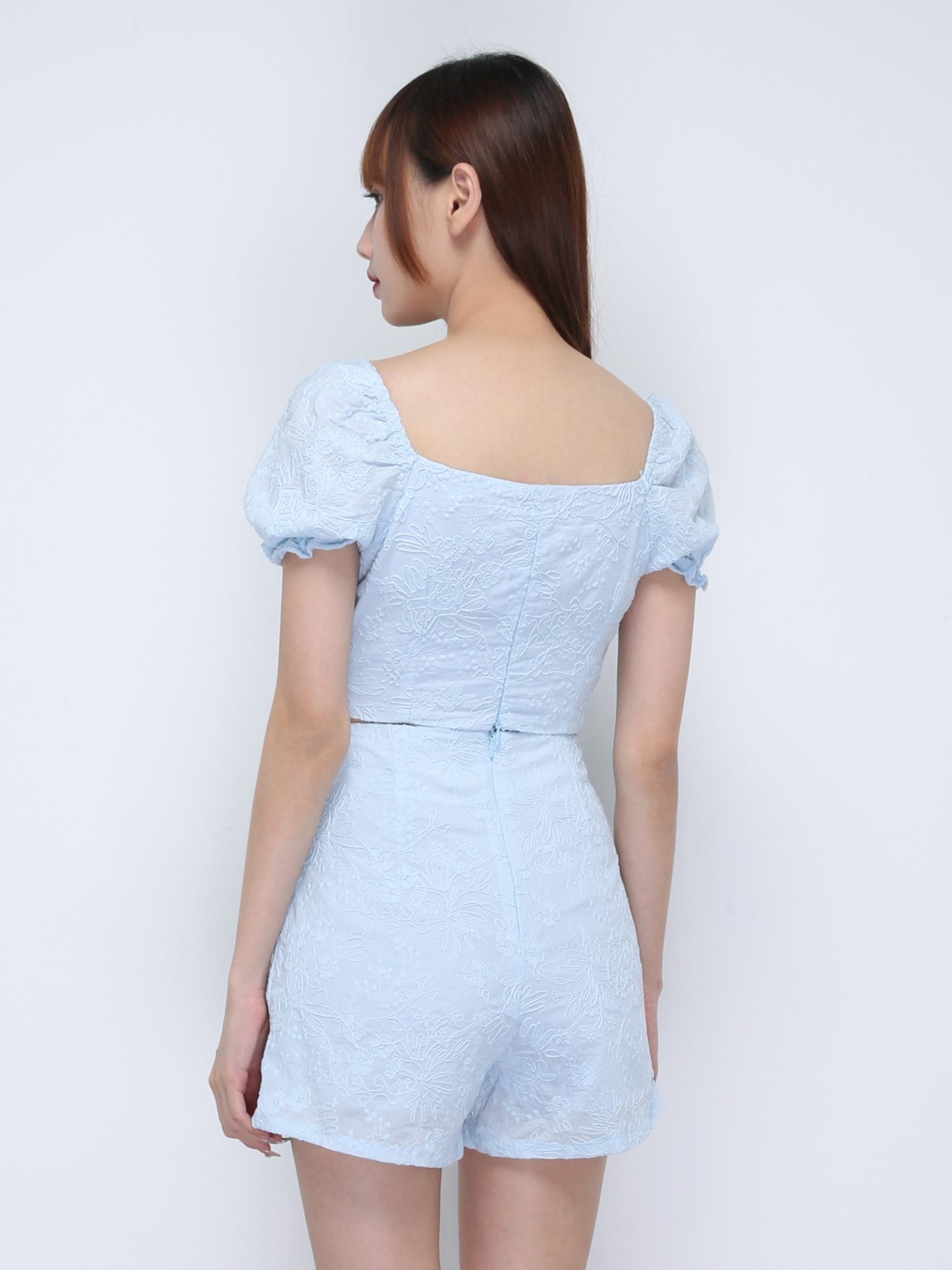 Puff Sleeve Pleated Set 21977
