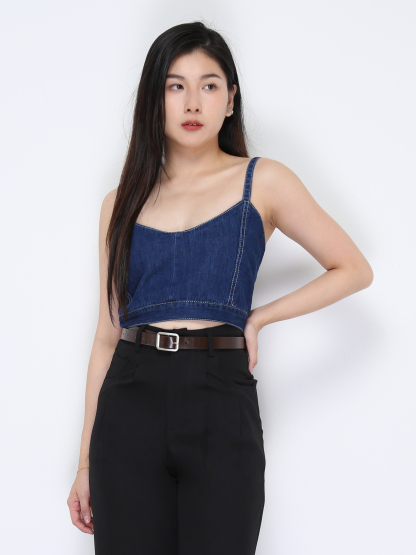 Sleeveless Denim Top 34876