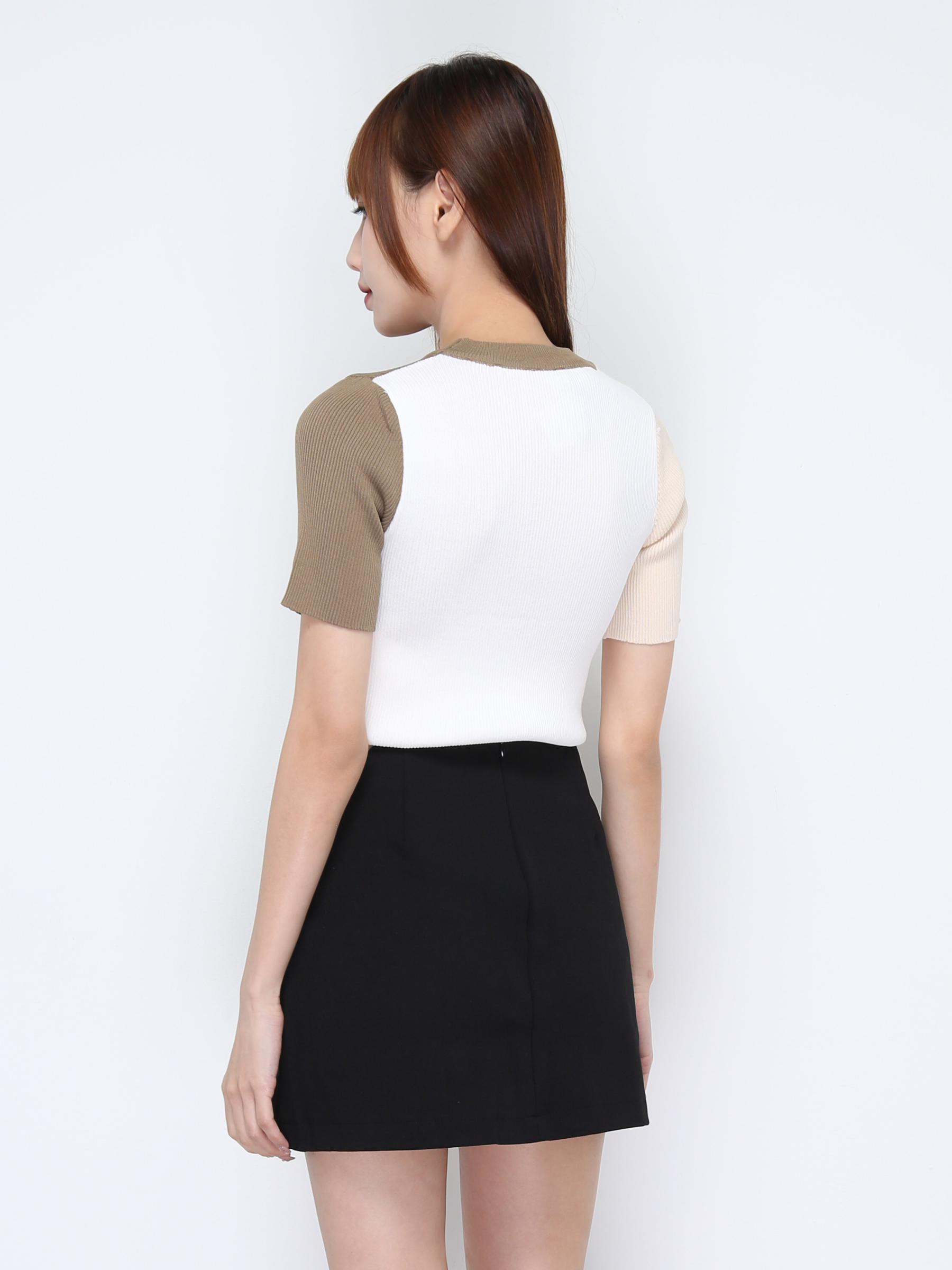 Knitted Two Side Colour Top 20628