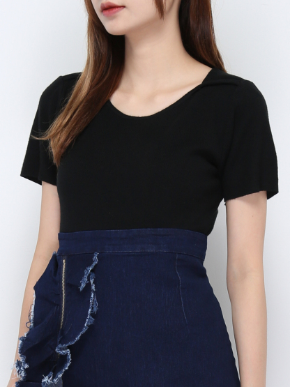 Knitted Round Neck Top 20635