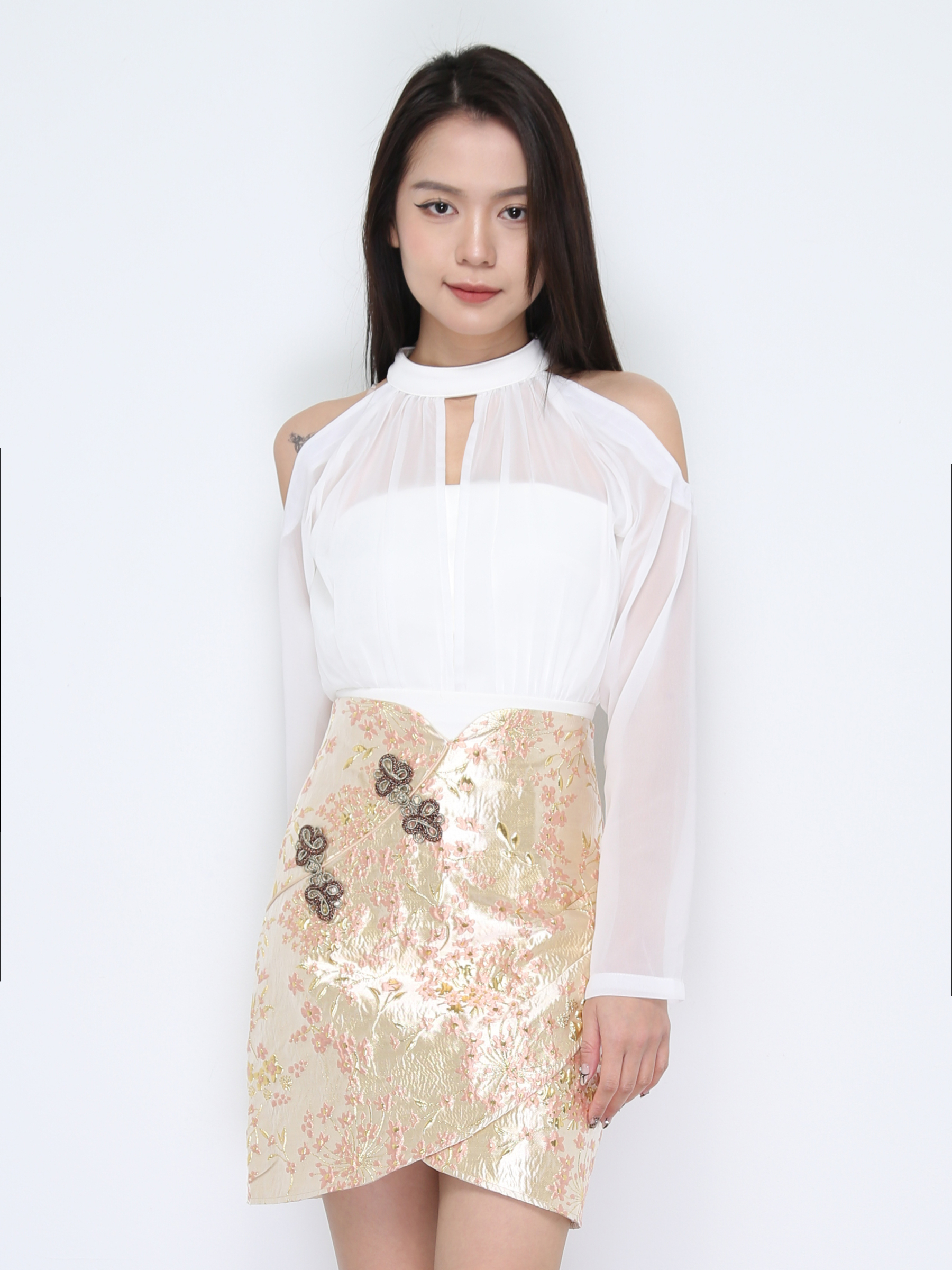 Net Shoulder Hole Top DJ004