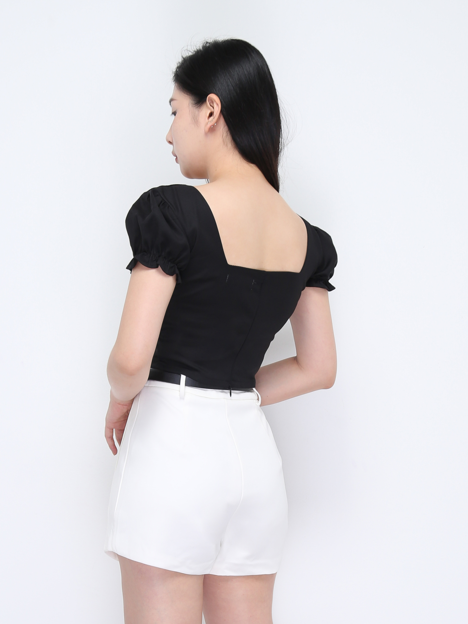 Puff Sleeve Wrap Top DJ027