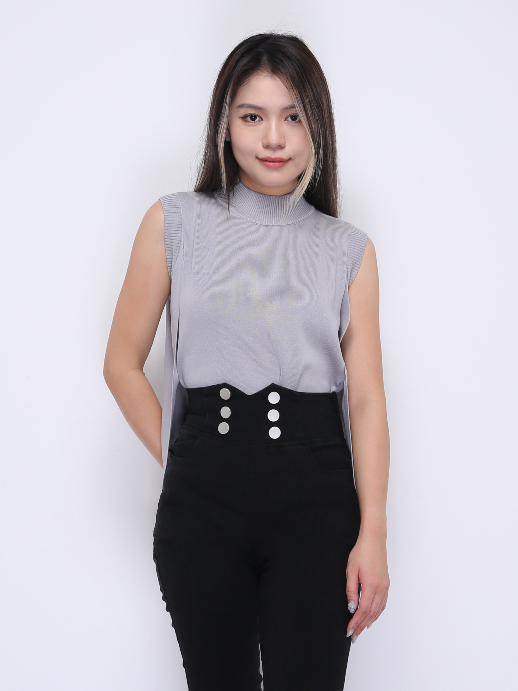 Sleeveless Split Top DJ029