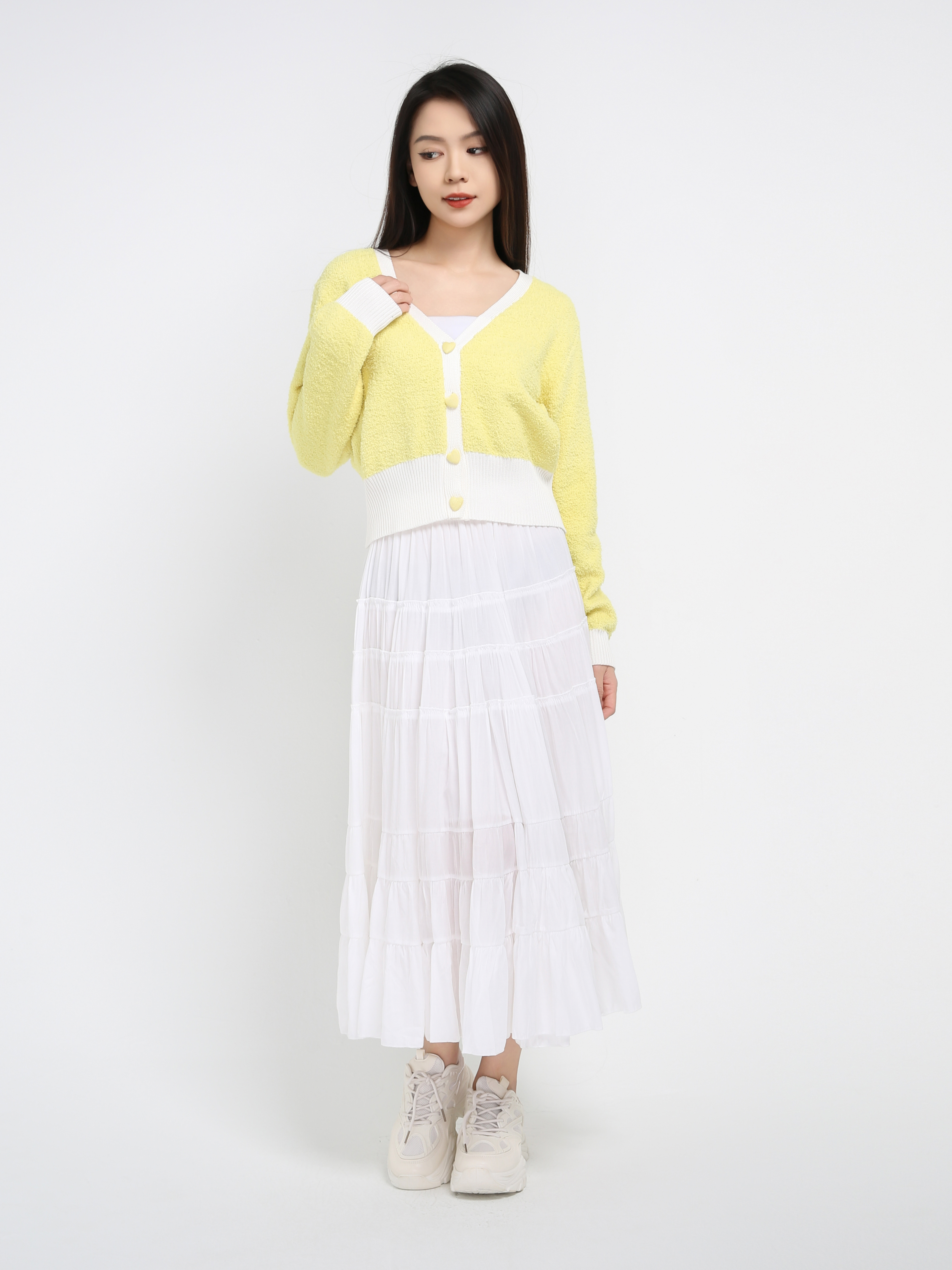 Two Tone Knitted Top DJ065