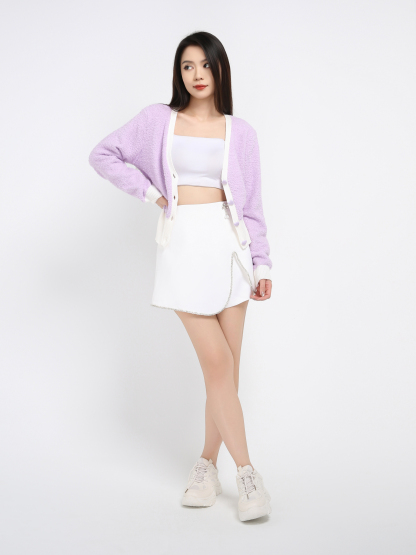 Two Tone Knitted Top DJ065