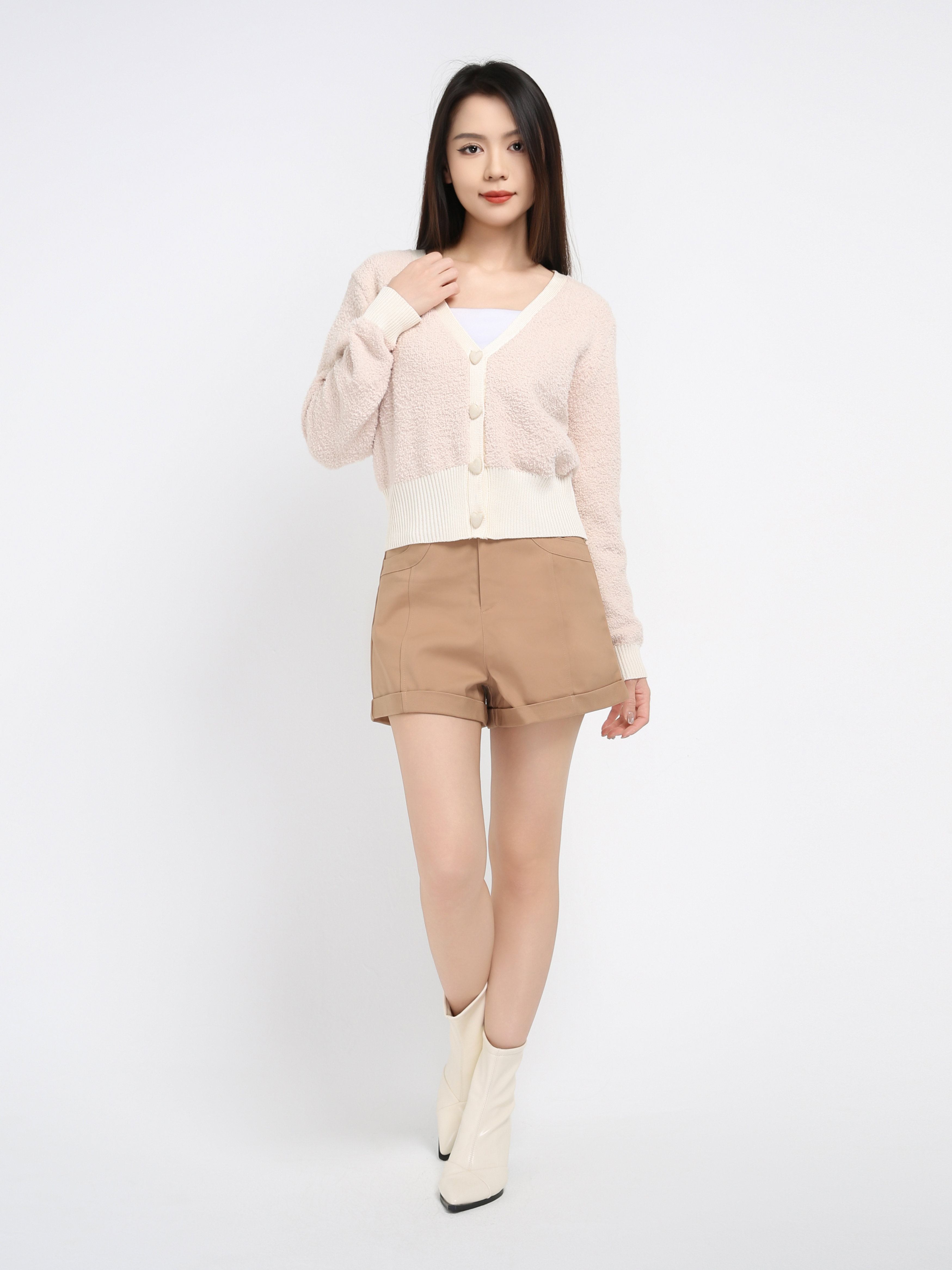 Two Tone Knitted Top DJ065