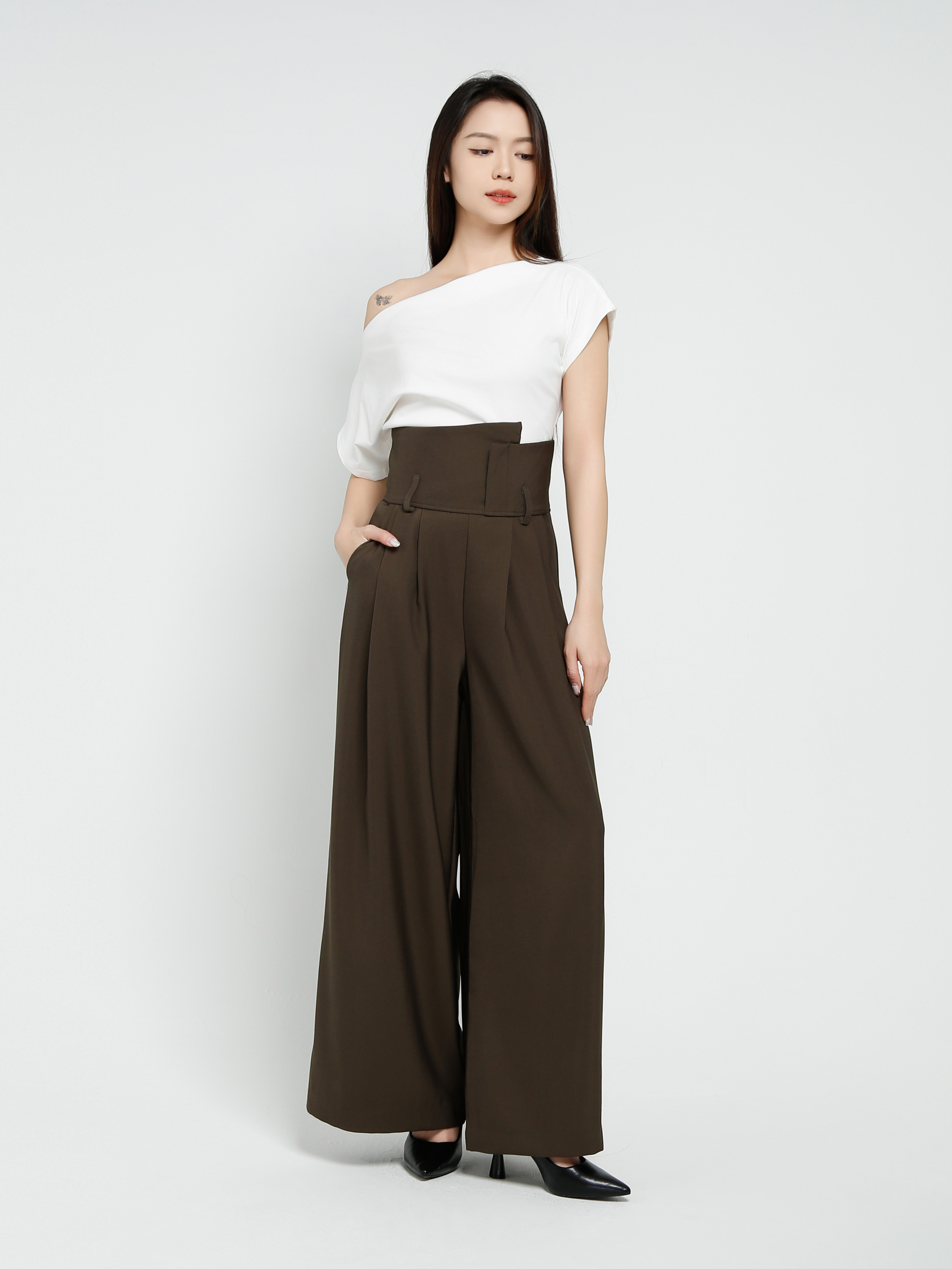 High Waist Long Pants DJ068
