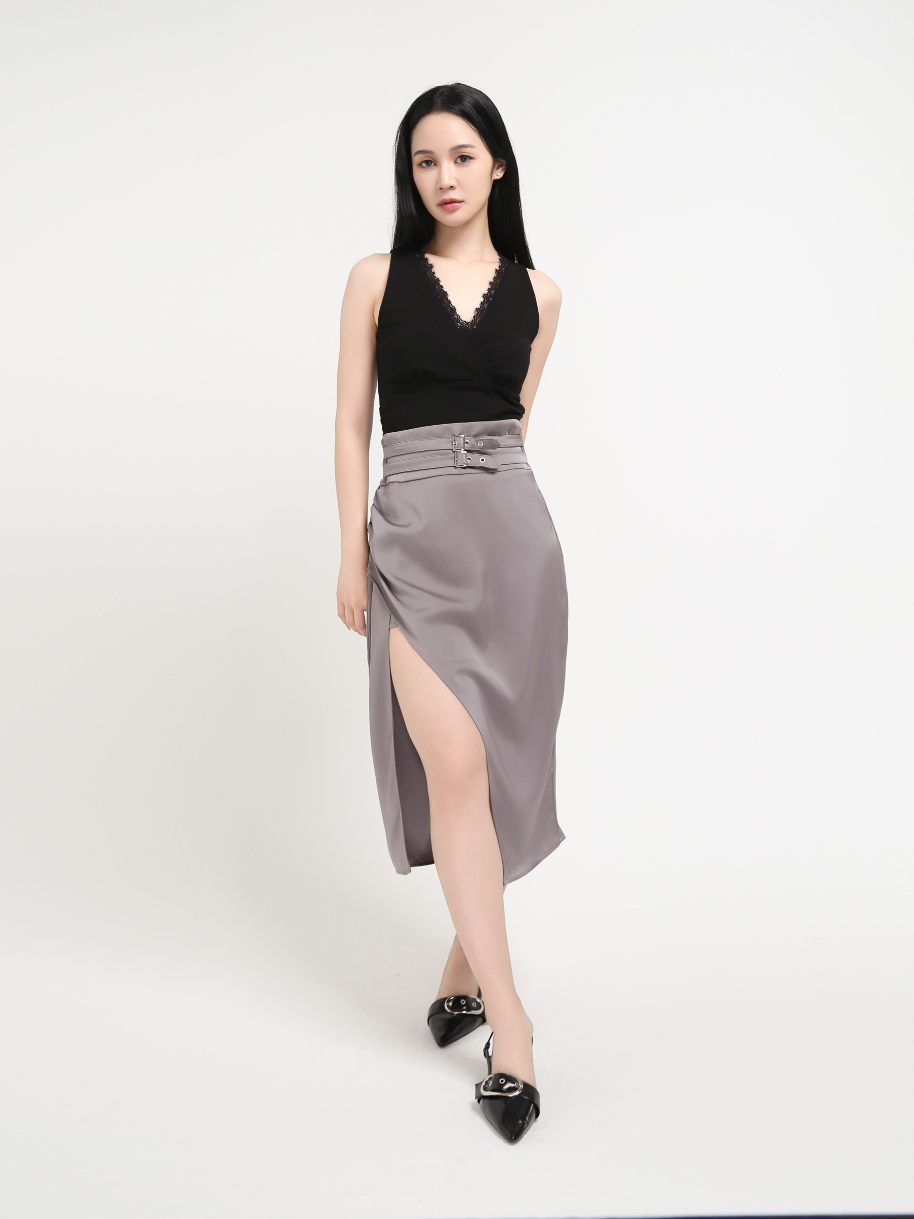 Sleeveless Wrap Lace Top DJ076