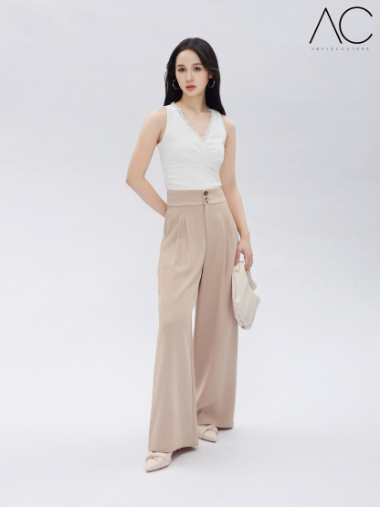 Sleeveless Wrap Lace Top DJ076