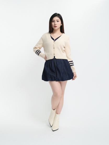 Fake Two Piece Knitted Jacket DJ077