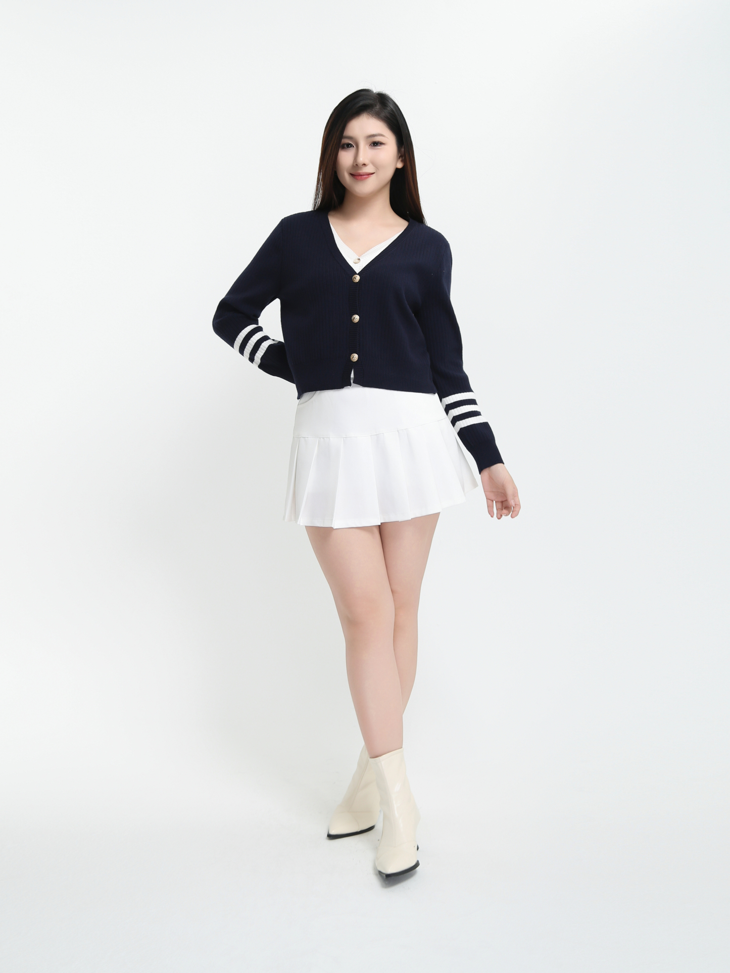 Fake Two Piece Knitted Jacket DJ077