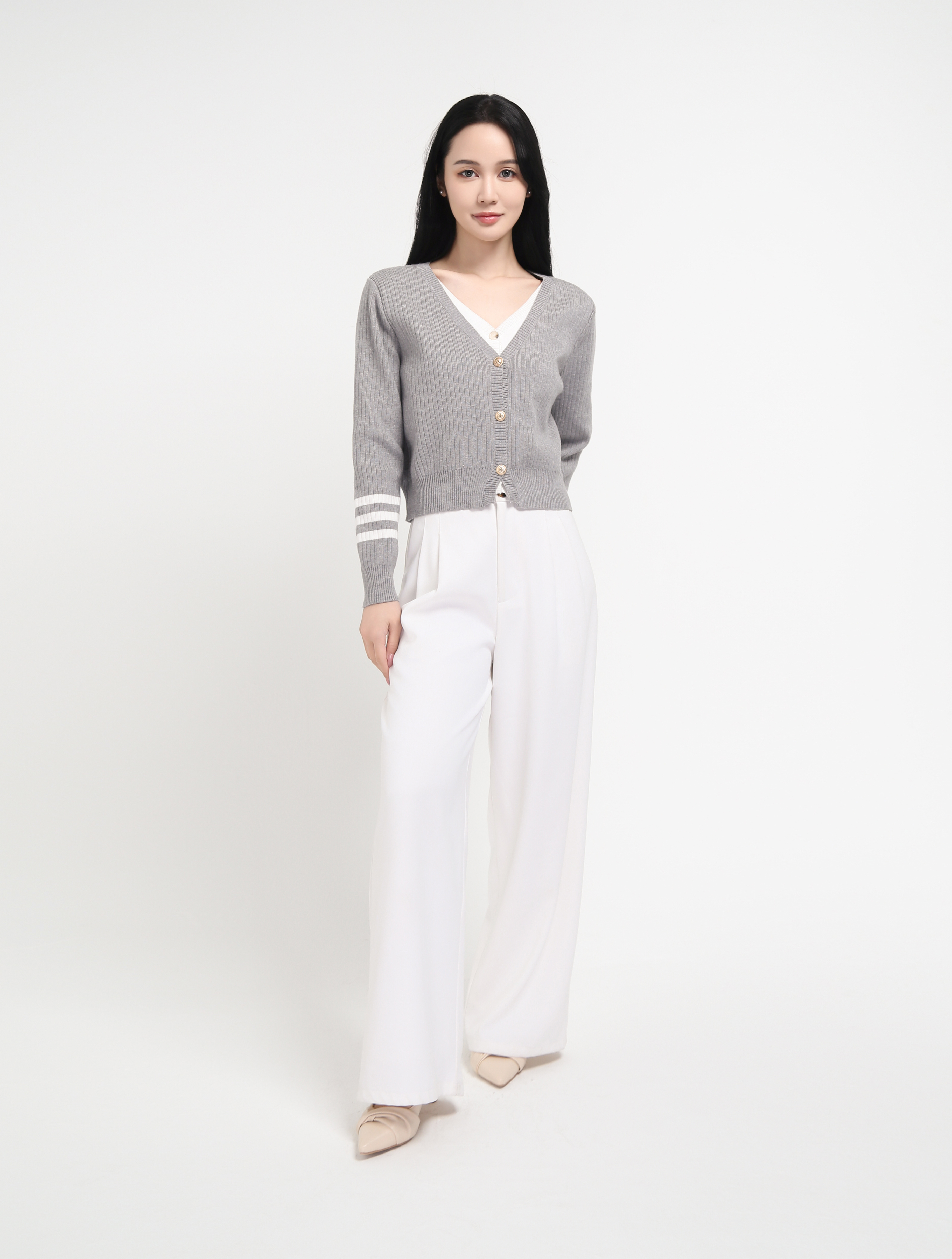 Fake Two Piece Knitted Jacket DJ077