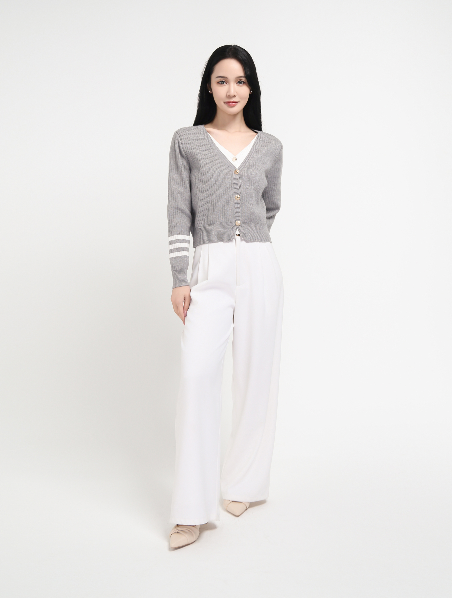 Fake Two Piece Knitted Jacket DJ077