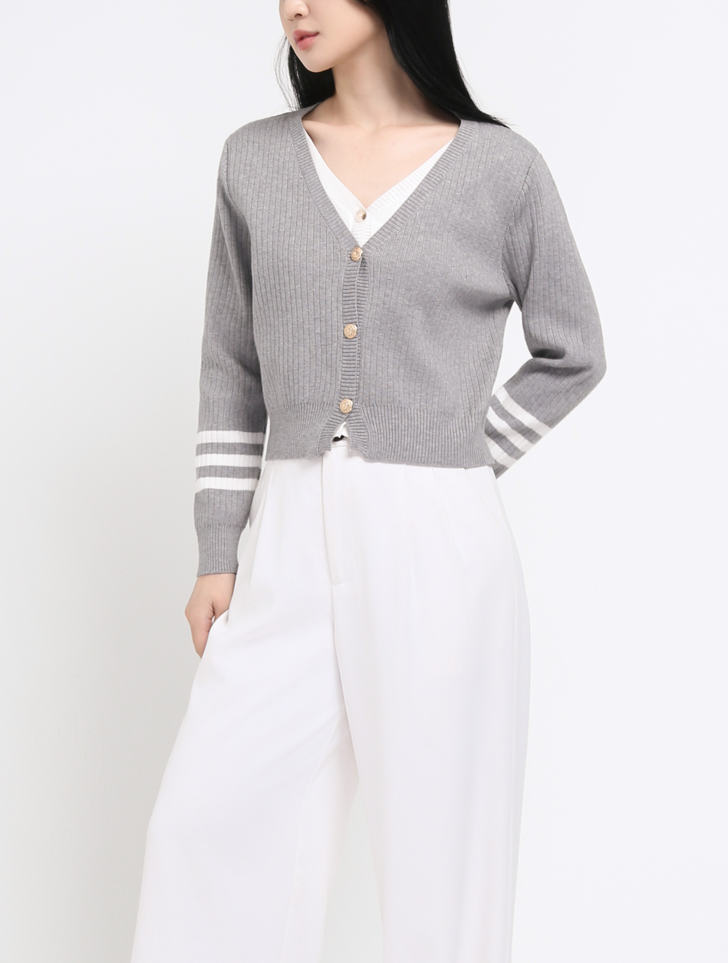 Fake Two Piece Knitted Jacket DJ077