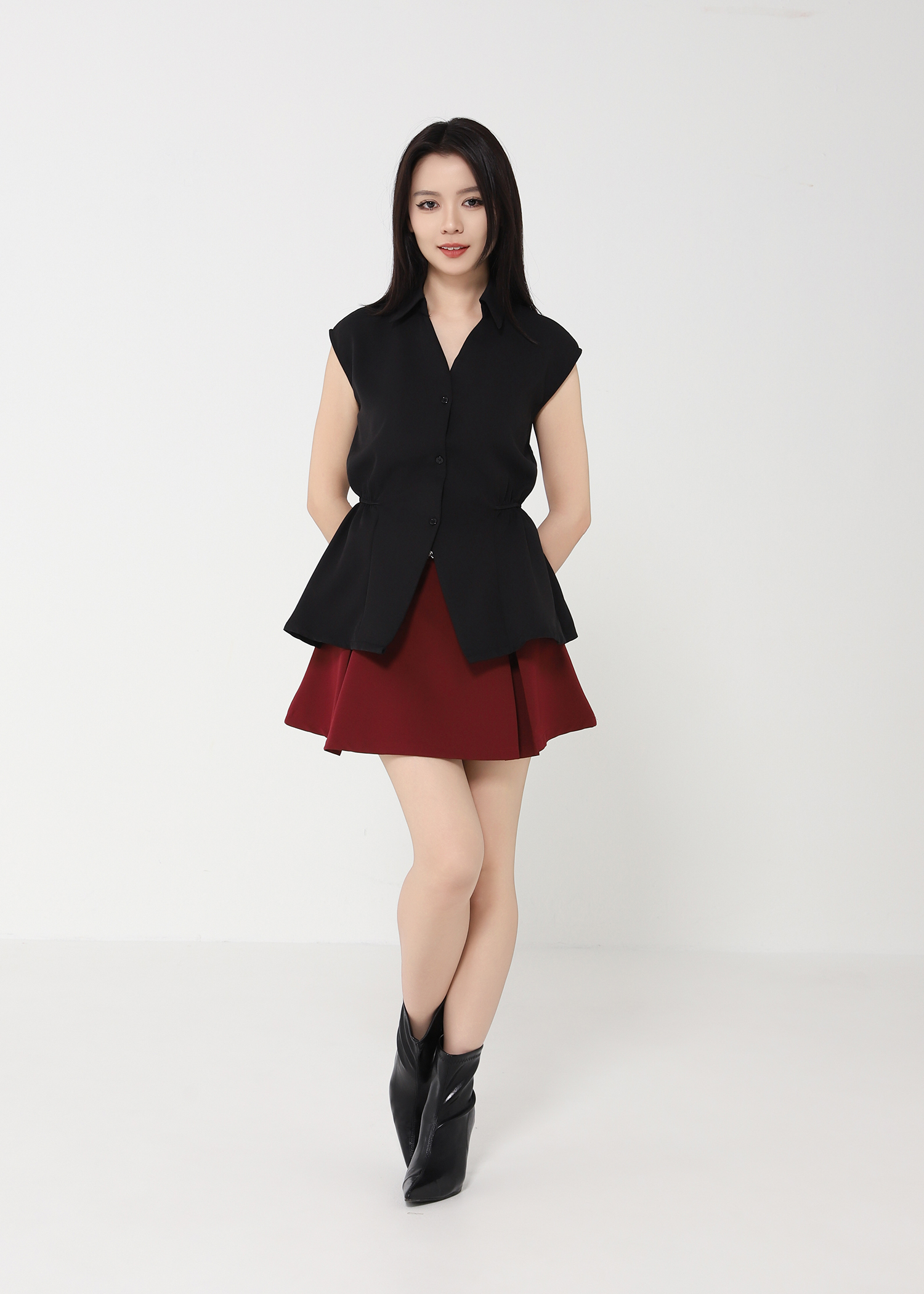 Basic Wear Waist Stretchable Blouse DJ089