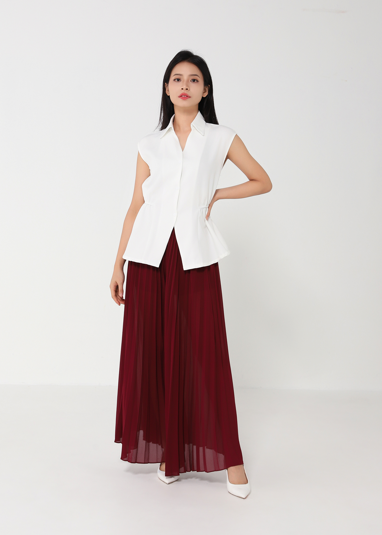 Basic Wear Waist Stretchable Blouse DJ089