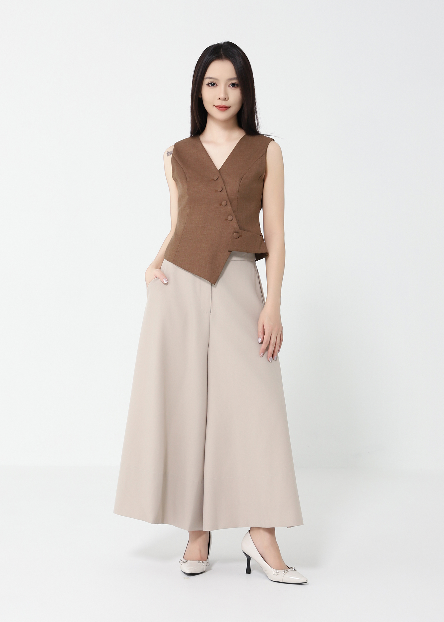 High Waist Wide Leg Long Pants DJ122