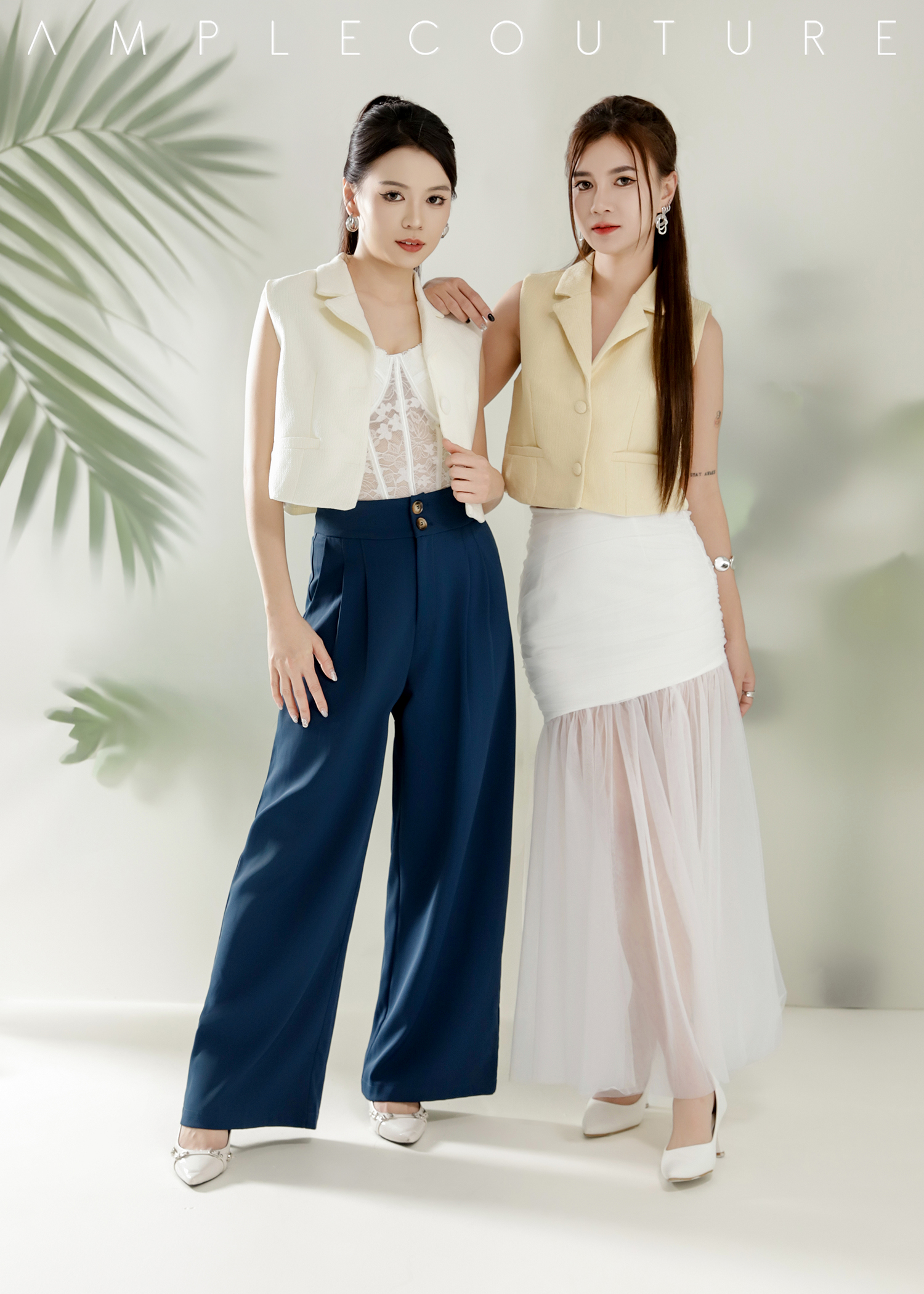 Tweed Vest Blazer DJ128