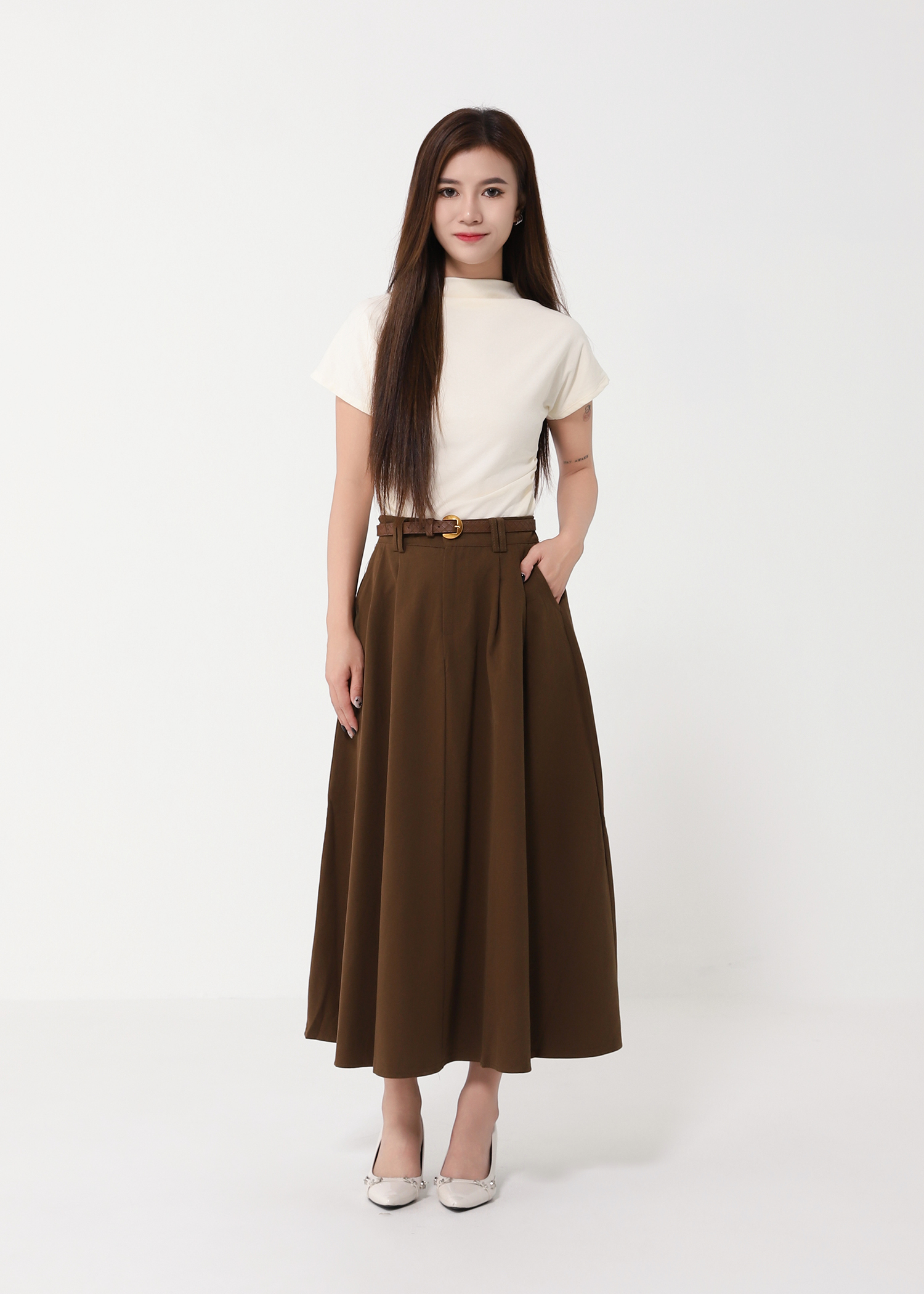High Waist A Line Skirt DJ131