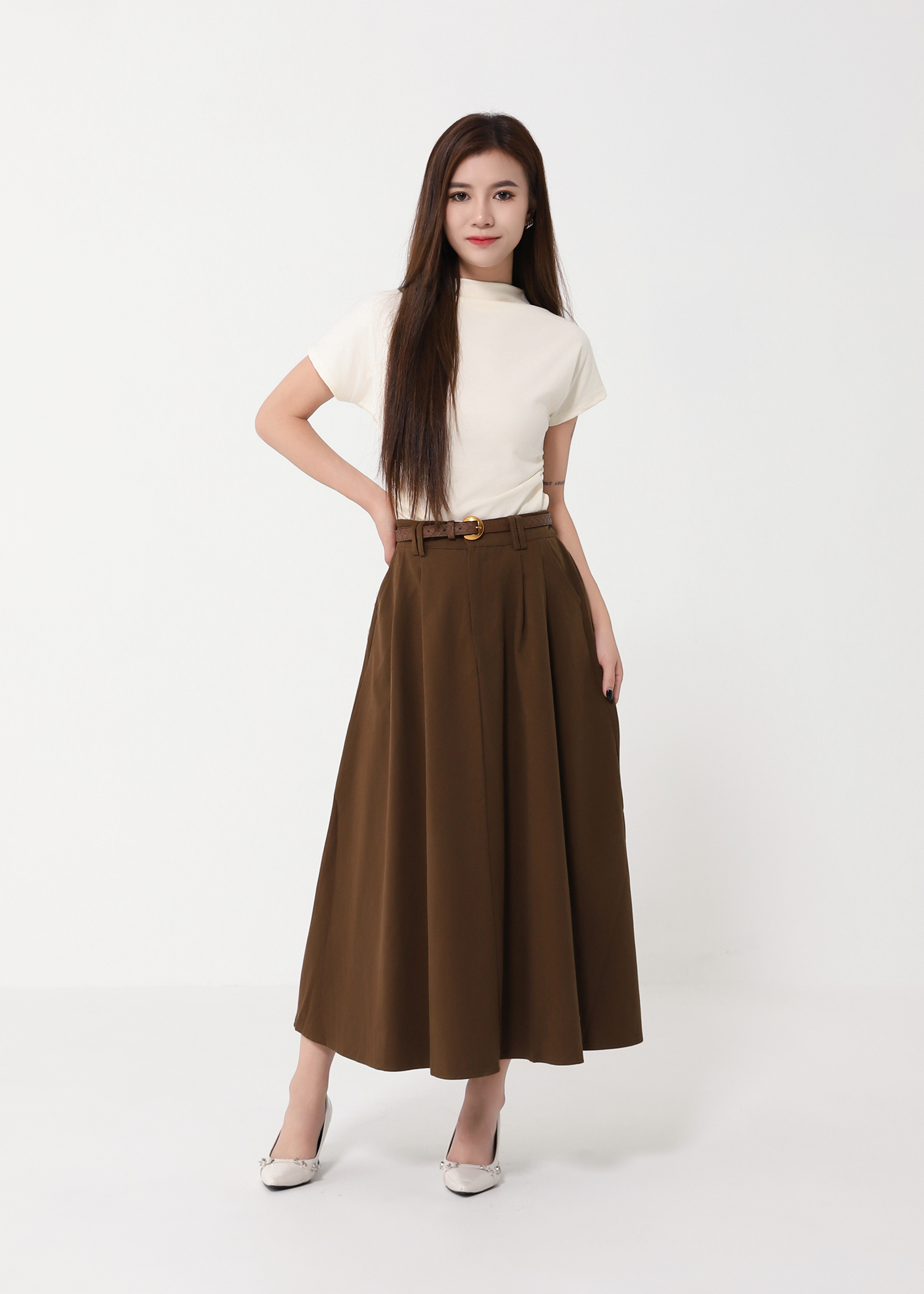 High Waist A Line Skirt DJ131