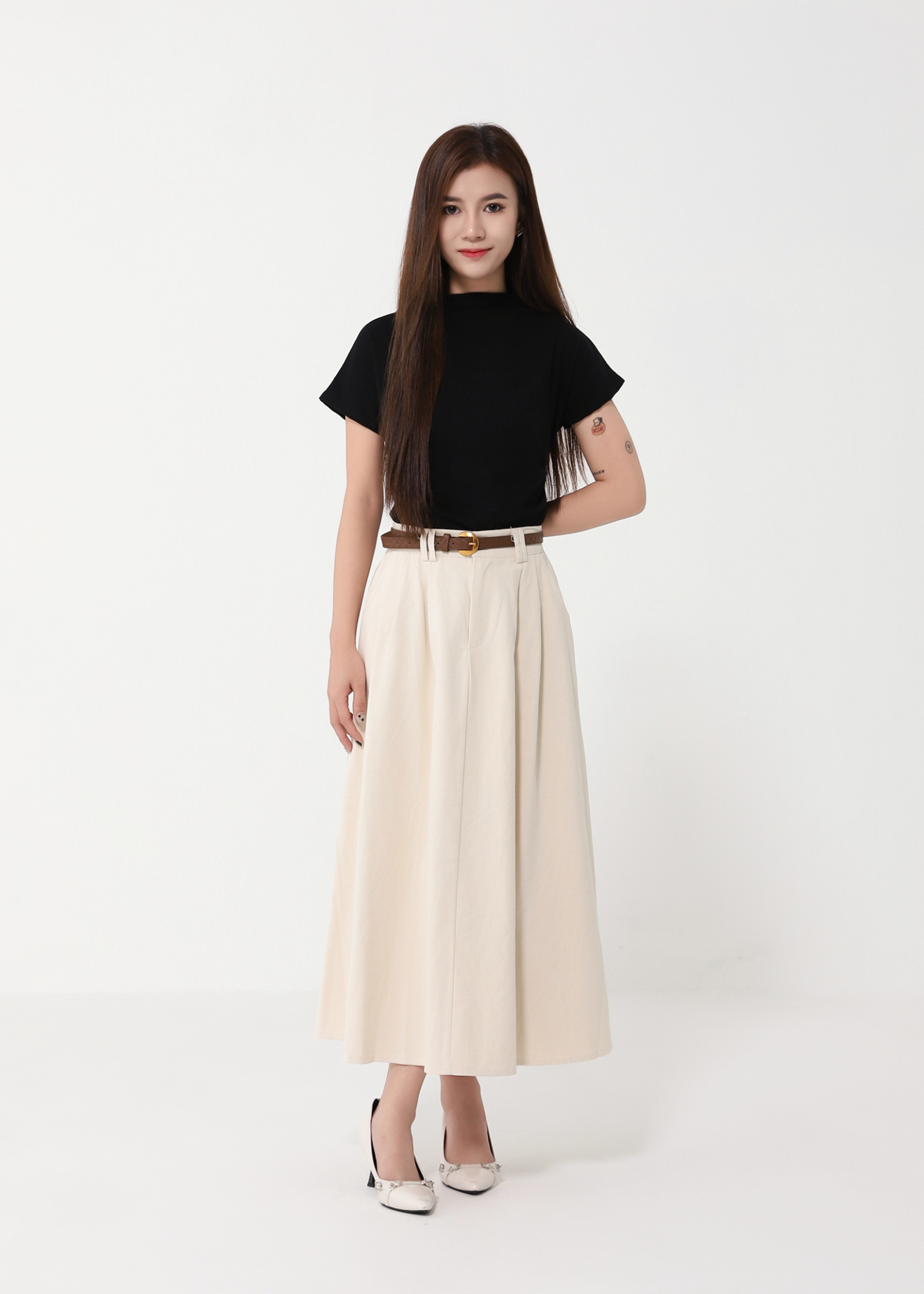 High Waist A Line Skirt DJ131