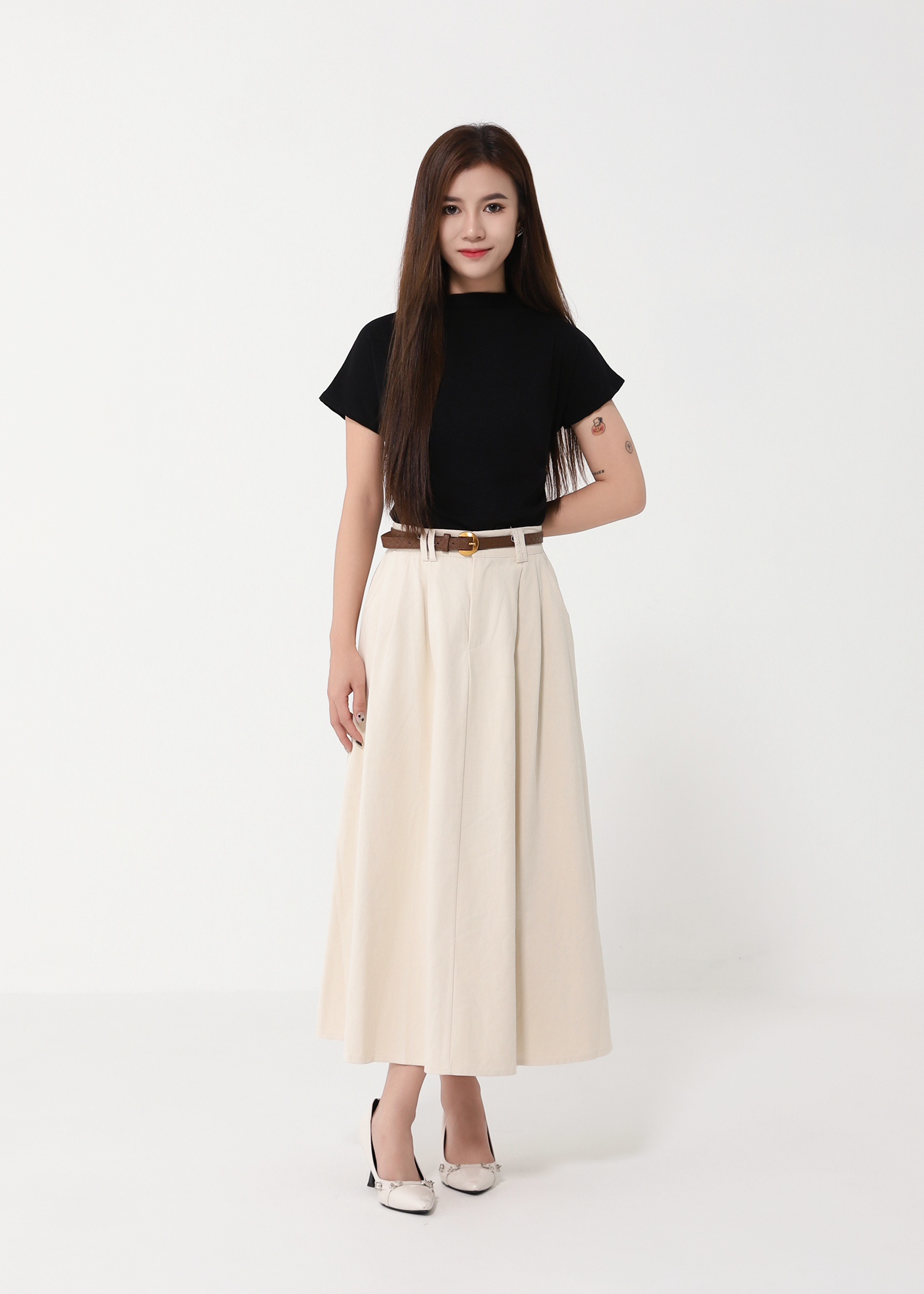 High Waist A Line Skirt DJ131
