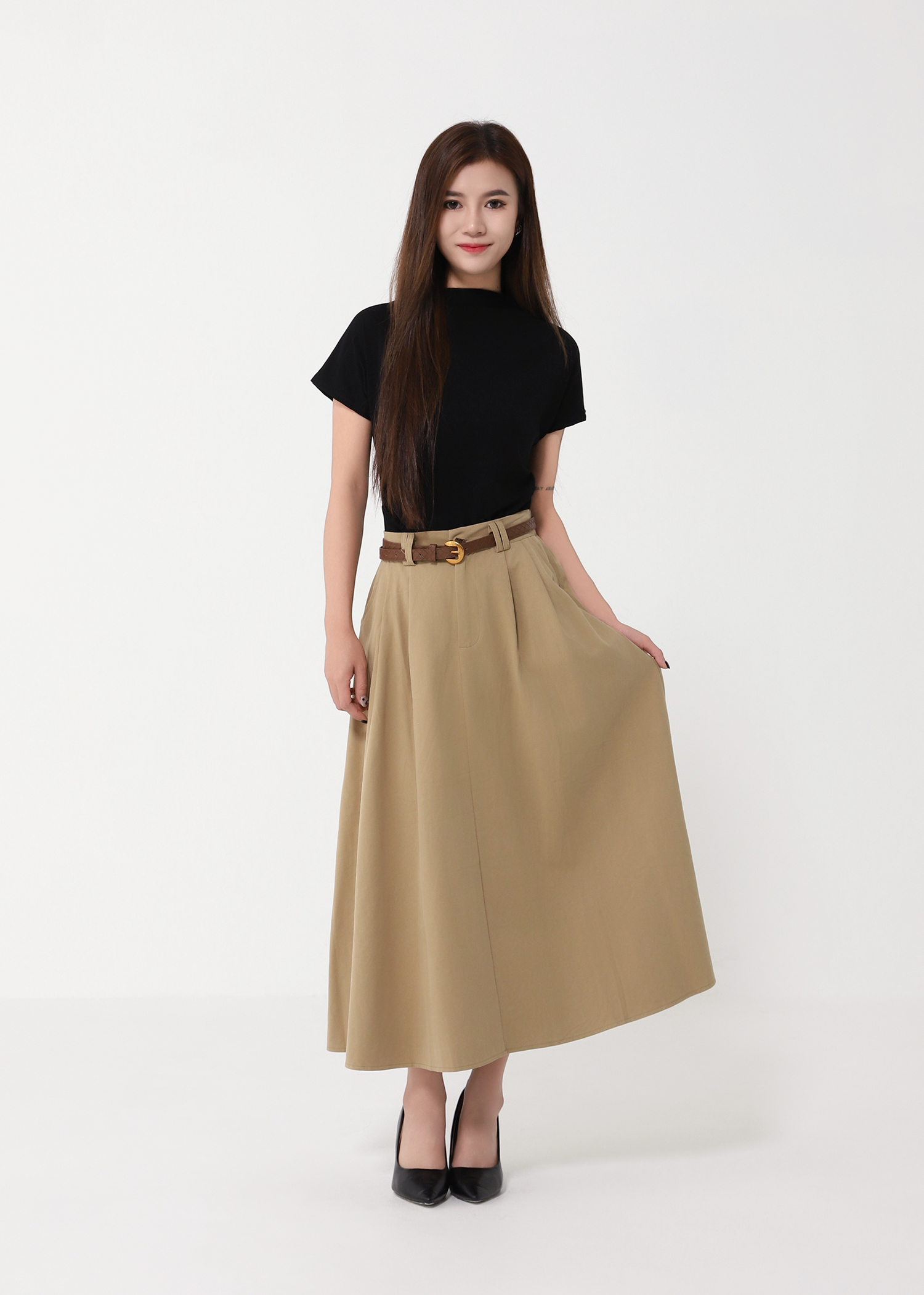 High Waist A Line Skirt DJ131