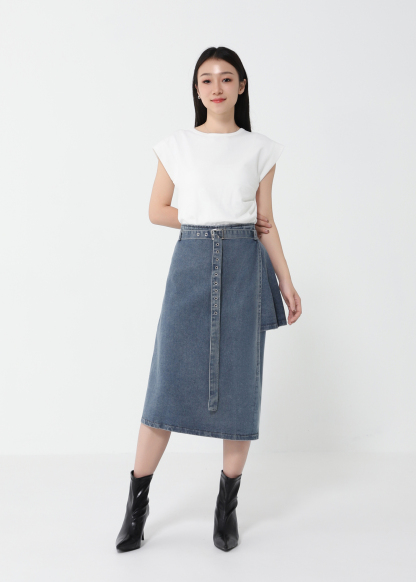 Cap Sleeve Side Pleated Top DJ134