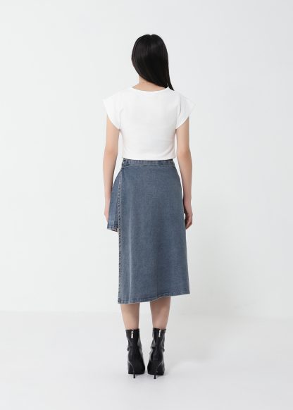 Cap Sleeve Side Pleated Top DJ134