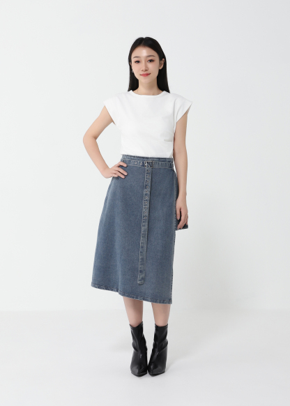 Cap Sleeve Side Pleated Top DJ134