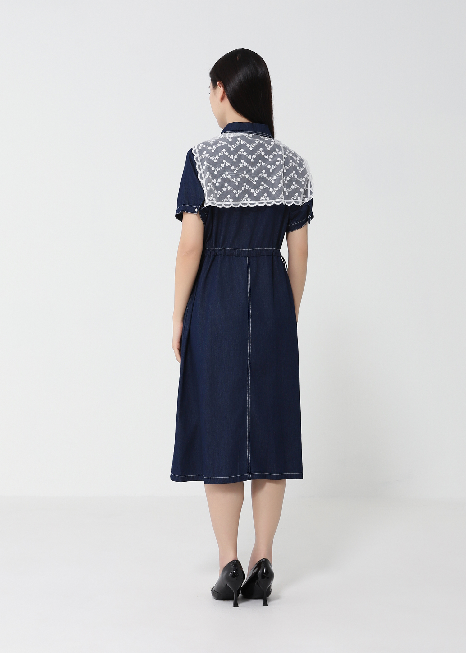 Denim With Scarf Dress DJ146