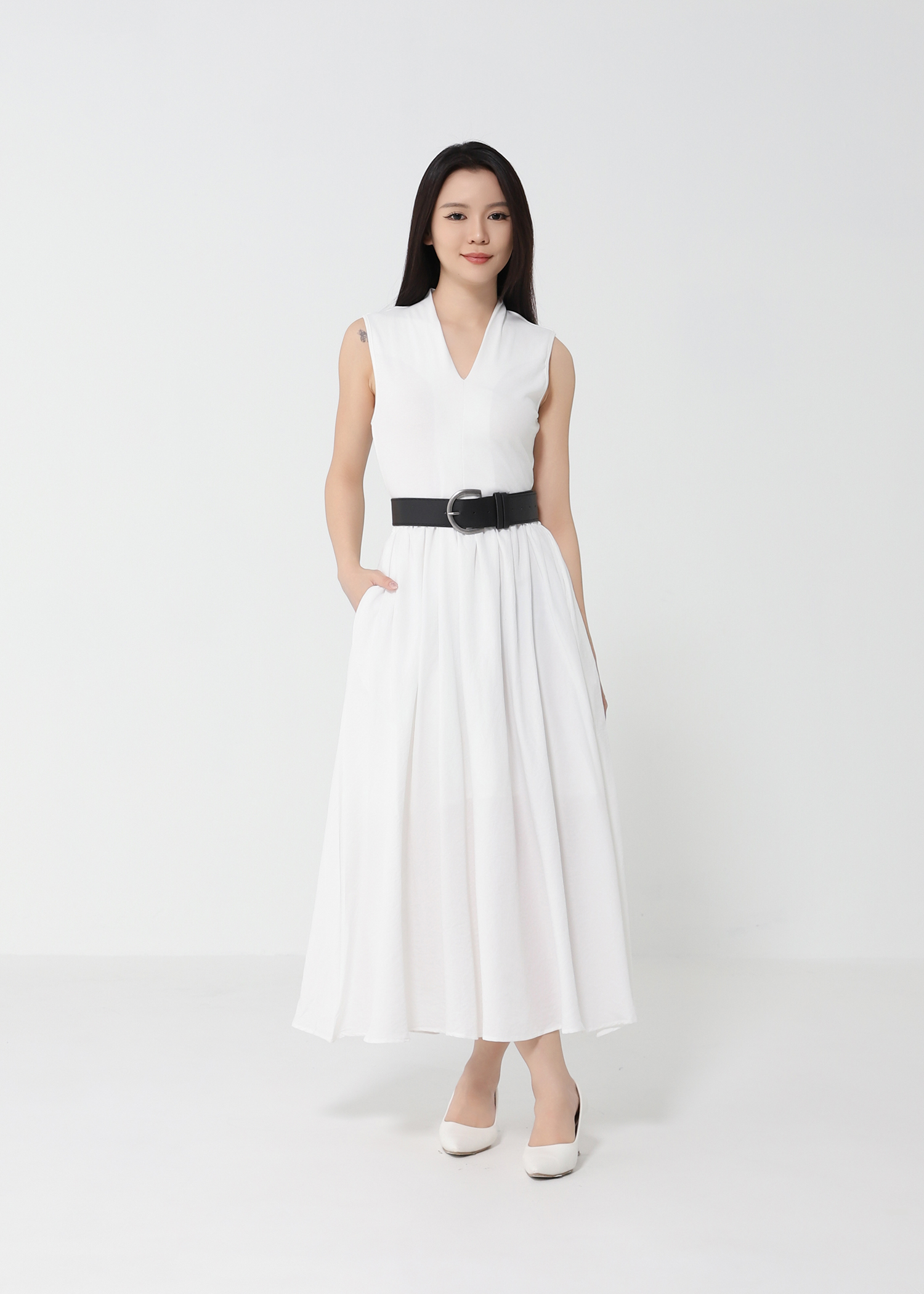 Elegant Wear With Belt Dress DJ150