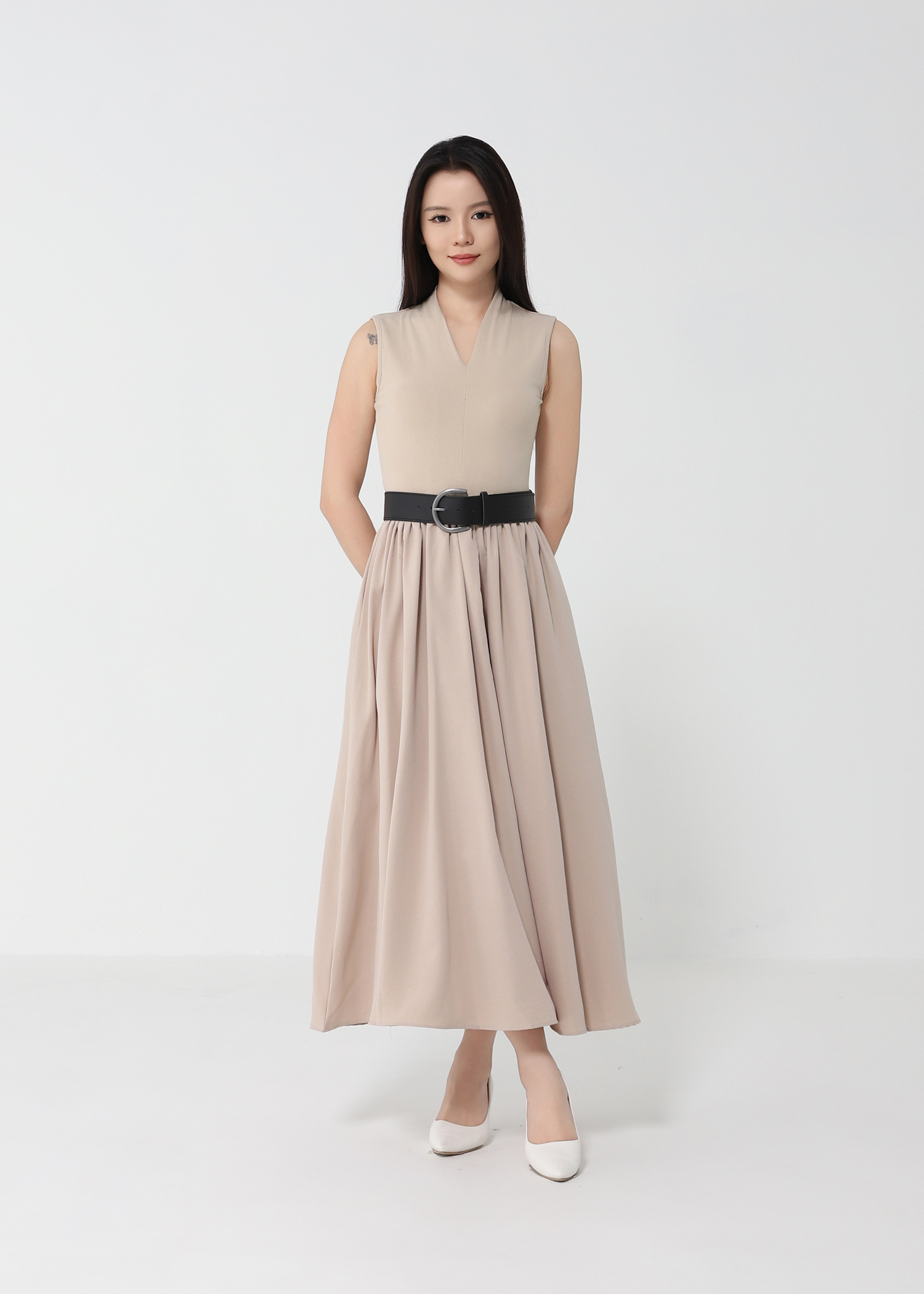 Elegant Wear With Belt Dress DJ150